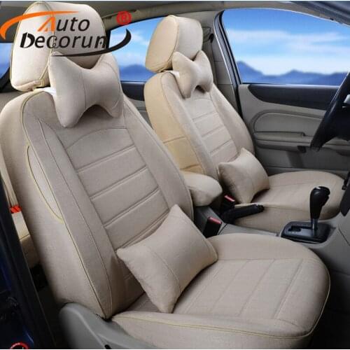 AutoDecorun Custom Seat Cushion for Infiniti q50 q50l Seat Covers Set Cars Seats Supports Flax Covers Car Interior Accessories