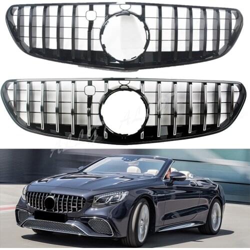 Car Front Racing Grill Billet Bumper Grille Upper Cover For Mercedes-Benz W217 S-Coupe 2015 2016 2017