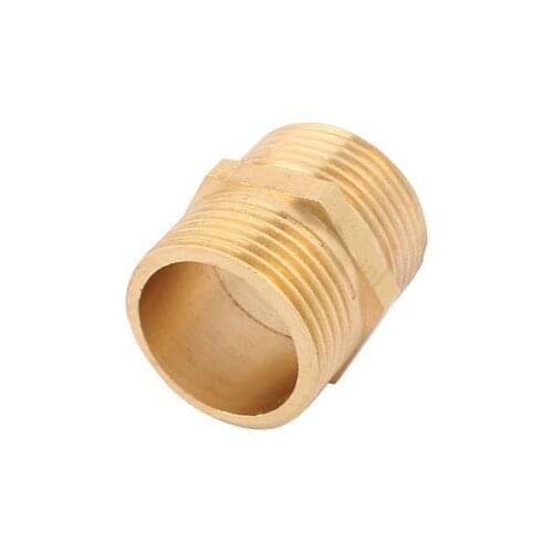 1BSP to 1BSP Male Thread Brass Pipe Hex Nipple Fitting Quick Adapter