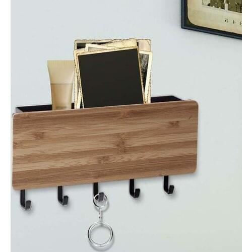 New Wall-hung Type Wooden Decorative Wall Shelf Sundries Storage Box Prateleira Hanger Organizer Key Rack Wood Wall Shelf