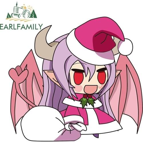 EARLFAMILY 13cm x 12cm for Anime Girl Car Stickers Fashionable Cute Decals Scratch-Proof Windshield Trunk Decor Car Goods