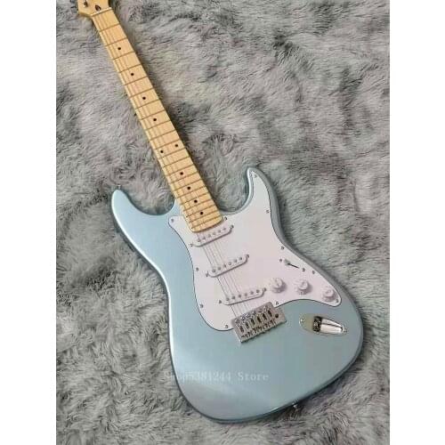 Electric guitar 6 strings, ice blue, free transportation, customizable
