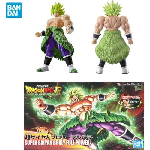 Original Anime BANDAI FIGURE-RISE Dragon Ball Z Super Broly FULLPOWER Action Figures Assembly Collection Model Toys for Children