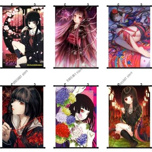 Canvas Painting Wall Art Hell Girl Yan Moai Anime Posters and Prints Nordic Room Decor Pictures for Living Kids Home Decoration