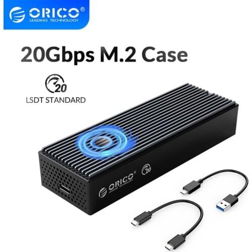 ORICO LSDT 20Gbps M.2 NVME SSD Case USB3.2 GEN2 x2 Type-C M2 NVME SSD Enclosure For M.2 NVME 2230 2242 2260 2280 SSD Up to 2TB