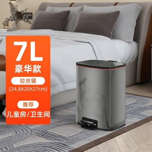 Stainless Steel Trash Bin Large Waste Sorting Cleaning Tools Accessories Recycle Trash Bin Cubo Basura Home Merchandises DB0LJ