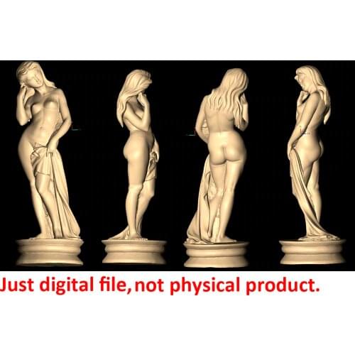 3D model for cnc 3D carved figure sculpture machine in STL file format naked woman lady girl