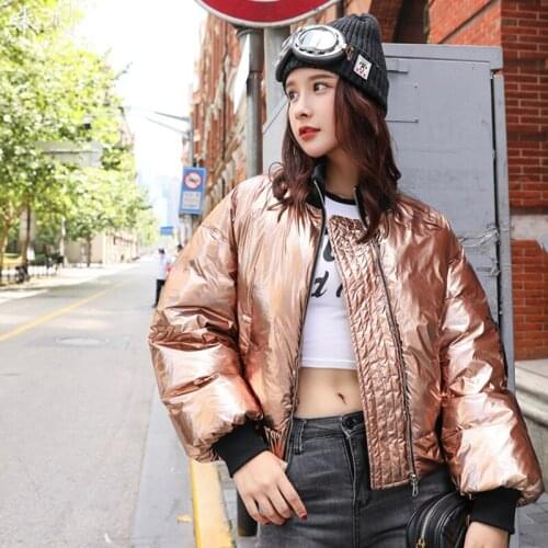 Women newest short duck down jacket female fashion slim casual warm coat loose popular all match winter jackets for ladies