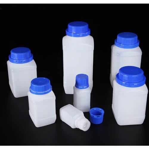 Anti-theft Blue Cap Square Plastic Reagent Bottle Svample Vial Laboratory Sample Bottle