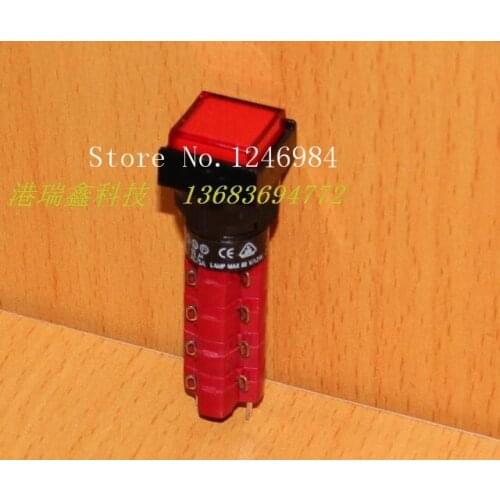 [SA]M16 with lock button switch DECA Taiwan Progressive Alliance square four -point switch D16LAS1-4AB--5pcs/lot