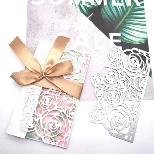 Metal Cutting Dies New 2021 Rose Flower border Crafts Die Cuts For DIY Scrapbooking Paper Cards Decorations Embossing