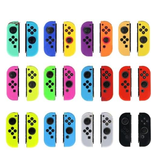 Soft Silicone Protective Skin Case Joy-cons Anti-Slip Cover Shell Rubber Analog Thumstick Cap For NS Switch Joystick Controller