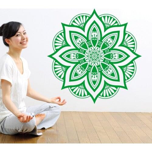 Wall Decal Mandala Moroccan Ornament Flower Wall Sticker Indian Circle Bohemian Dorm Home Decor Murals Vinyl Sticker W-29