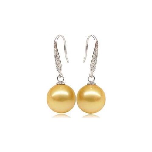 Real natural big Nanyang Pearl Earrings natural mother of Pearl Earrings Girls Wedding-Jewelry inlay stone for her mother