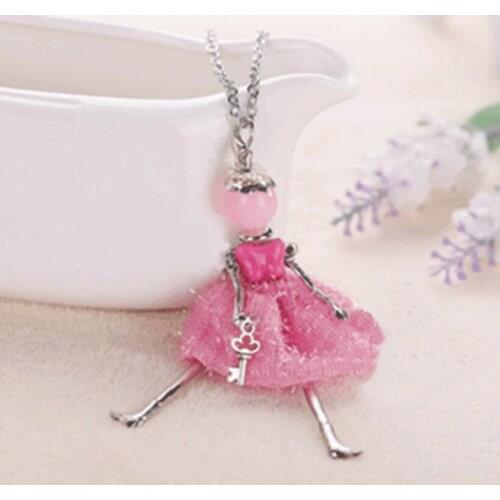 2016 New fashion personality long doll princess necklace sweater chain women brand Fashion popular jewelry free shipping