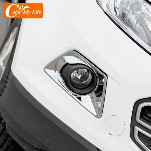 Front Bumper Lower Fog Light Frame Cover for Ford Ecosport 2013 - 2017 Left & Right Car Auto Fog Light Protector Chrome