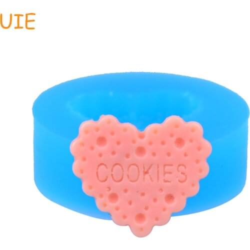 QYL226U 18.8mm Heart Cookie Silicone Push Mold - Cupcake Topper, Fondant, DIY Biscuit Baking, Candy, Chocolate, Resin, Food Safe