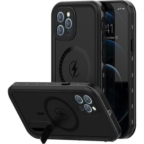 Luxury Shockproof Lens Protection Kickstand Stand Real Waterproof Phone Case For iPhone 12 Pro Max Mini Bracket Back Cover Funda