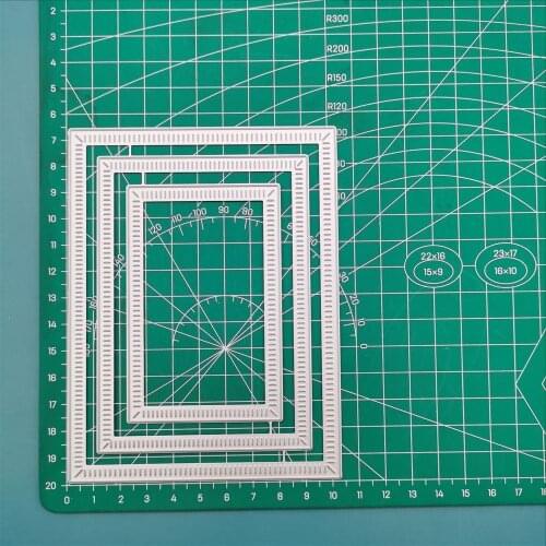 Square lace Metal Cutting Dies background Scrapbooking For Christmas Card Making DIY Embossing Cuts New Craft Pattern