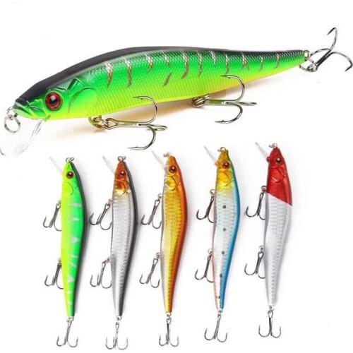 Fishing Lures Minnow Hard Bait with 3 Fishing Hooks Fishing Tackle Lure 3D Eyes Bream Bait Grass Carp Bait Carp 14 cm 23g