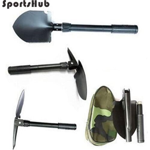 SPORTSHUB Portable Outdoor Survival Camping/Hiking/Fishing Multifunctional Folding Shovel Folding Spade Survival Kit SES0012