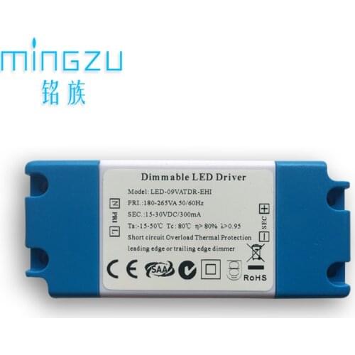 LED thyristor dimming power supply 7 watts 12W constant current 300mA driver ceiling lamp downlamp variable voltage ballast modu