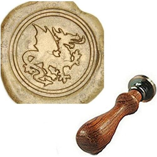 Vintage Retro Classical Heraldic Dragon Wax Sealing Stamp Arts Crafts Wax Seal Stamp Metal Stamp Wedding Invitation Letter