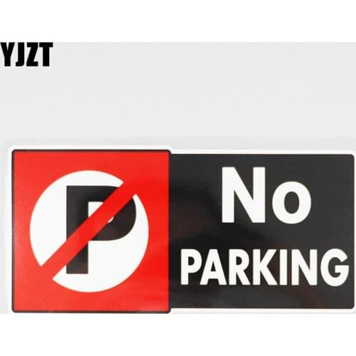 YJZT 17.8CM×8.2CM No Parking Here Danger Car Sticker PVC Decal 12C-0723