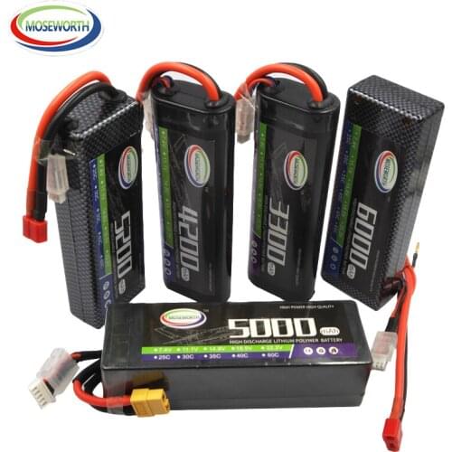 Nano 2S 7.4V 3300mAh 4200mAh 5200mAh 6000mAh 35C 60C RC Car LiPo Battery Hard Case for Electric Remote Control Model Car Boat