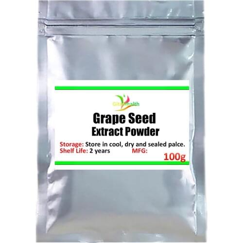 100g-1000g pure grape seed extract powder 99% proanthocyanidins and resveratrol, grape seeds, proanthocyanidins and whitening sp