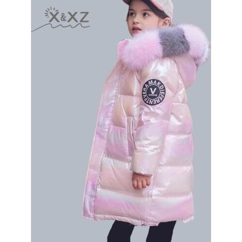 2021 Russian Winter Down Jacket For Girls Waterproof Shiny Warm Girls Winter Coat 5-14 Years Teenage Girl Parka Snowsuit 5.0