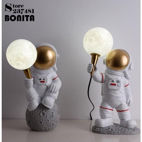 3D Astronaut Lunar table lamps for bedroom spaceman moon exploring desk lamp birthday/Christmas Present Decoration Lamp