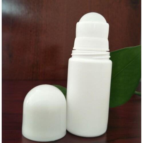 50ml Plastic White Roll On Bottles, 50cc Deodorant Cosmetic Roll-on Container With Big Roller Ball lin3257