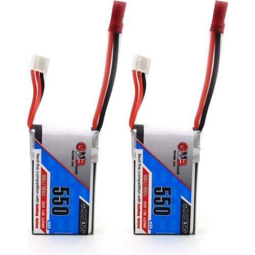 2PCS Gaoneng GNB 550mAh 2S 7.4V 80C/160C Lipo Battery JST XT30 Plug for Aurora 90 Emax Babyhawk Mini FPV Racing Drone Parts