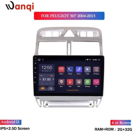 2G RAM 32G ROM 9INCH Car Radio For peugeot 307 2004-2013 Android 8.1 GPS Navigation Multimedia Player WITH SWC