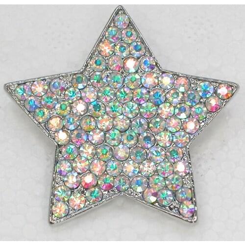 12pcs/lot Wholesale Fashion Brooch Crystal Rhinestone Star Pin brooches Jewelry gift C102155