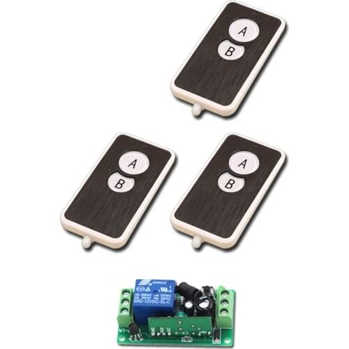 DC 9V 12V 24V 1 CH 1CH RF Wireless Remote Control Switch System 3X Transmitters + Receiver 315/433.92 MHZ