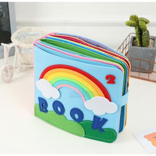 Montessori Baby Busy Board Story Cloth Book Basic Life Skill Early Education Toys for Kids Habits Knowledge Developing Toy Gifts