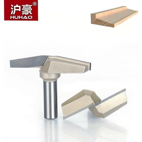 HUHAO 1pc 1/2" Shank CNC Bit Woodworking Tools Two Flute Router Bits For Wood Cutting Professional Grade Door Router Tool