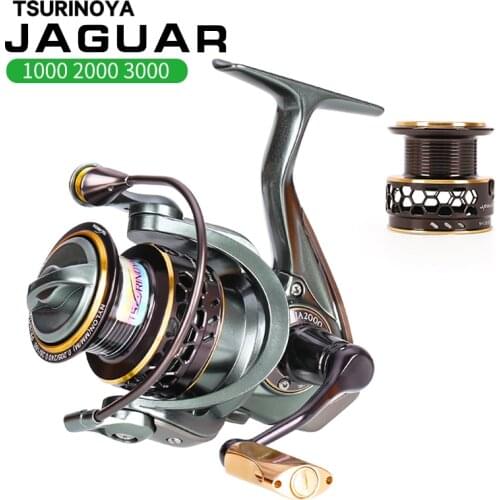 TSURINOYA JAGUAR 1000 2000 3000 Spinning Fishing Reel 9+1BB 5.2:1 Ratio 4-6kg Drag Power 2 Spool Bass Reel Salt/Freshwater Wheel