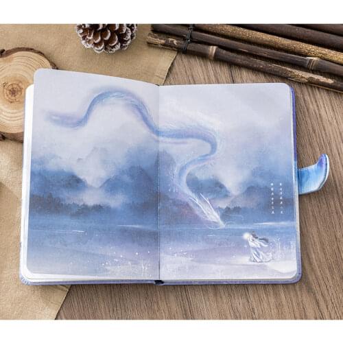 Bishui Legend Ancient Style ColorPage Handbook Chinese Style Diary Book Aesthetic Illustration Student Notebook Zi Guochao Style