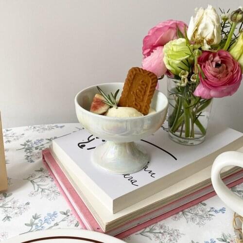 Cutelife Nordic Goblet Small Ceramic Mug Coffee Cup Breakfast Dessert Milk Tea Mug Creative Couple Gifts Wedding Drinking Mug