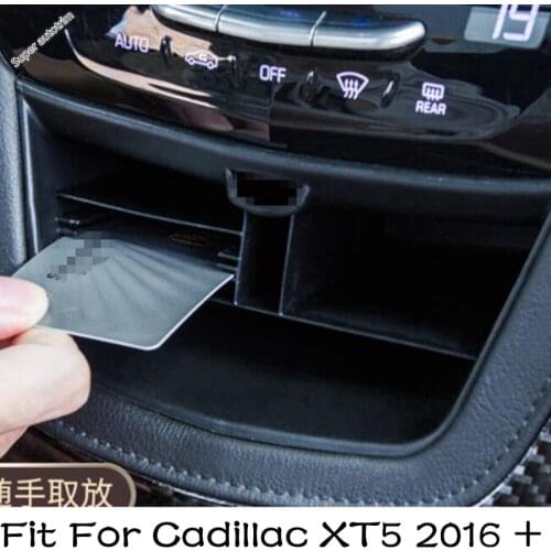 Lapetus Middle Console Multi-grid Storage Box Card Holder Tray Container Car Styling Kit For Cadillac XT5 2016 - 2021 Plastic