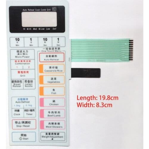 Microwave Oven Membrane Panel Switch Panel Touch Button for NN-K652S 652HHN NN-652S NN-K652 Microwave Oven Parts