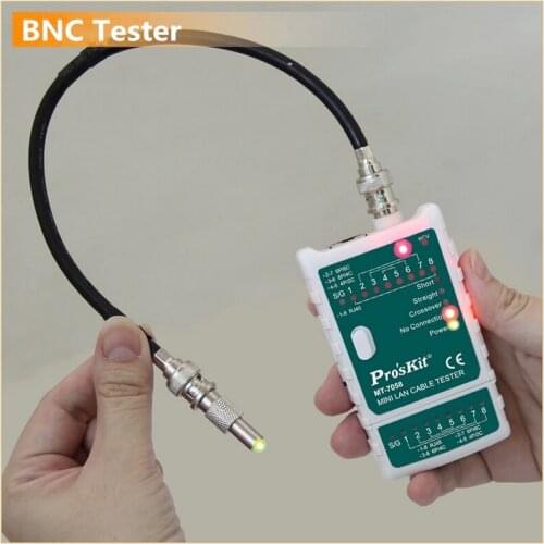 Mini ProsKit MT-7058 Multifunctional BNC Cable Network Tester Wireless Wire Voltage Detecto Cable Tracker Checker