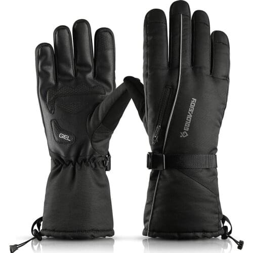 Motorcycle Gloves Winter Ski Windproof Waterproof Night Reflective Mittens Outdoor Mountaineering Touch Screen Warm Guantes Moto