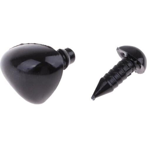 130 Pieces Black Plastic Safety Nose For Bears Soft Toys Snap Animal Dolls Crafts~8-16mm Diameter