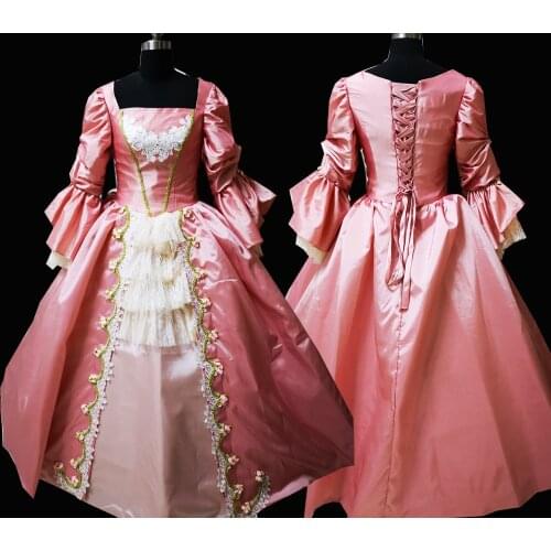 2020 New pink Vintage costumes 18th Duchess Retro medieval Renaissance Reenactment Theatre Civil war Victorian dress D-521
