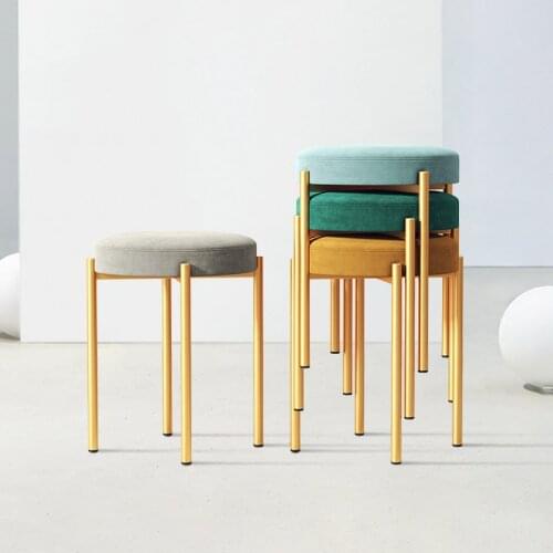 Dining Chairs Golden Northern Europe Small Stool 8Colors Living Room Chair Dining Chaise стулья для столовой 의자