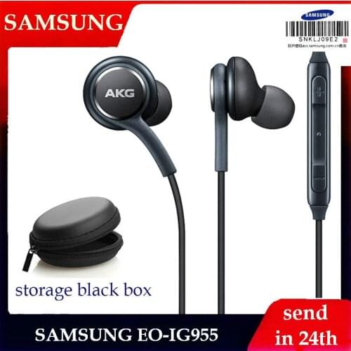 Original Samsung Earphones IG955 3.5mm In-ear with Microphone Wire Headset for huawei Samsung Galaxy S8/s8+ S9 S10 smartphone